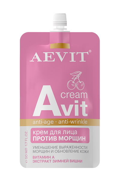Крем для лица против морщин Аvit с витамином А и экстрактом зимней вишней