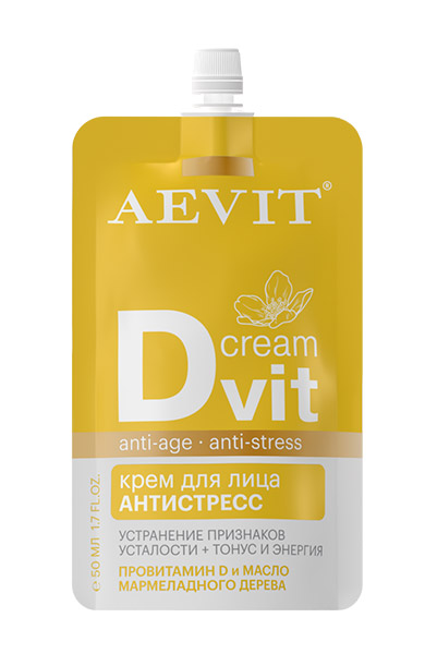 Крем анти-стресс для лица Dvit с витамином D и маслом мармеладного дерева