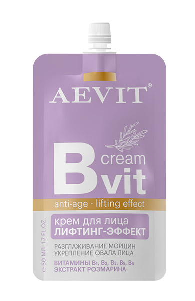 Крем для лица лифтинг-эффект Вvit с витаминами В1, B2, B3, B5, B6 и экстрактом розмарина